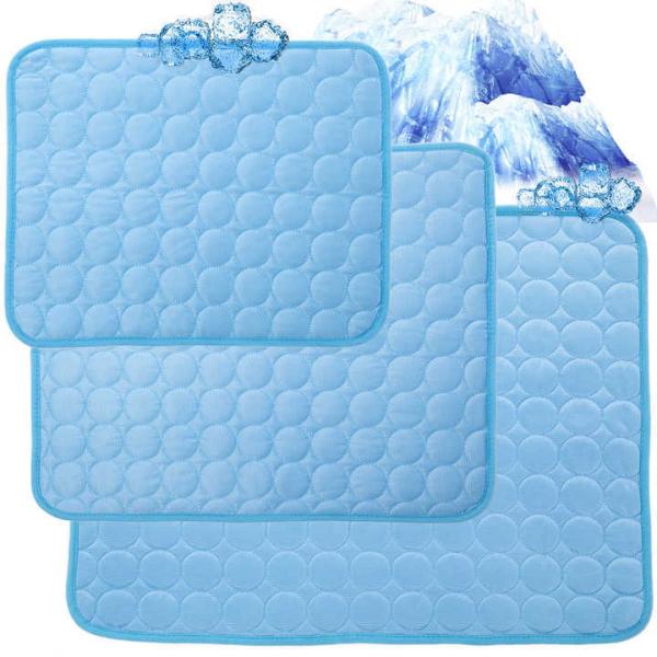Modern Summer Cooling Mat for Pets Breathable and Washable Fiber Ice Mat for Hot Weather Travel-Friendly for Cats/Dogs