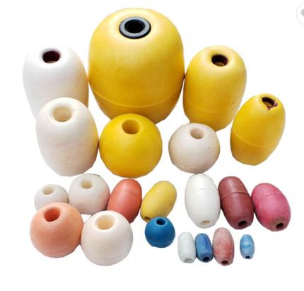 Orange EVA Fishing Net Floats / Plastic Fishing Floats Bullet Shape