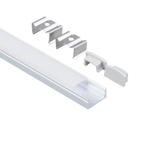 Slim 8mm Surface Led Strip Aluminum Profile , Linear Light Custom Led Channel