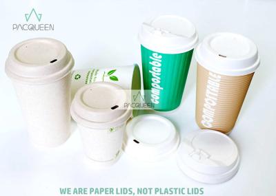 PLA Flat Disposable Lids Leakage Resistant Harmless Fully Biodegradable
