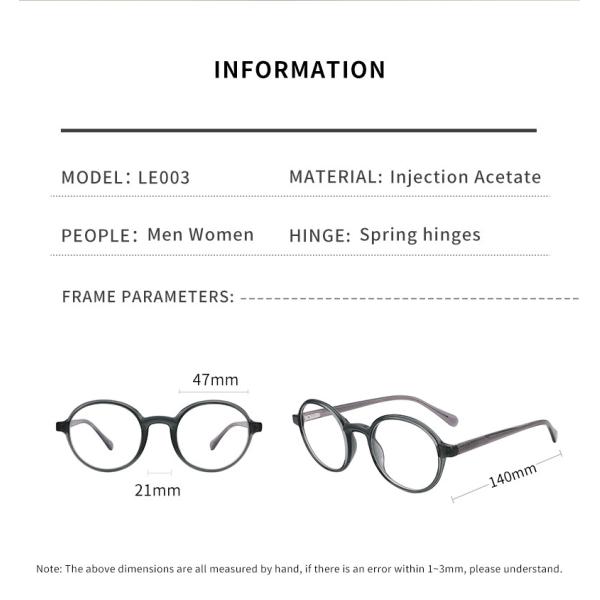 Оптически круглый металл стекел ацетата обрамляет логотип подгонянный стеклами BSICI людей