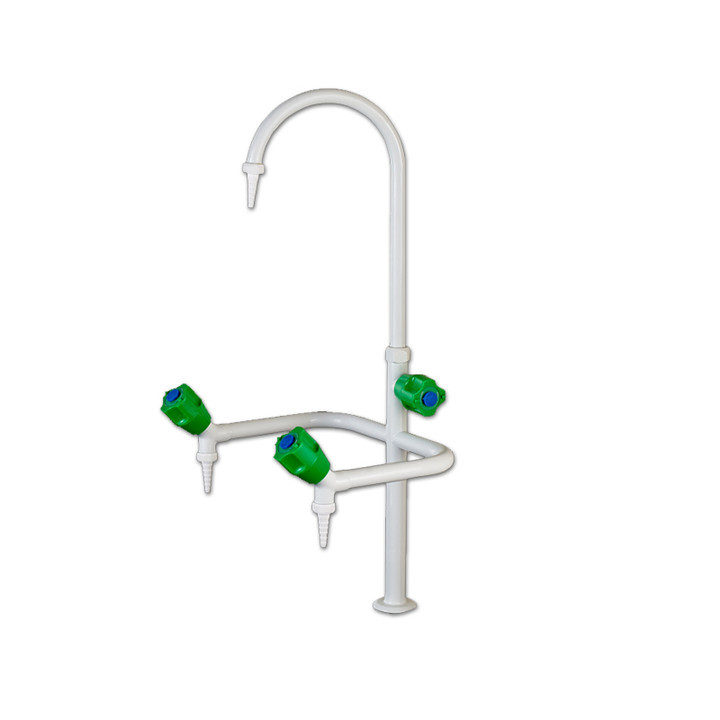 Heavy Duty Laboratory Accessories Solid Brass 3 Way Gooseneck Water Tap Anti Corrosive