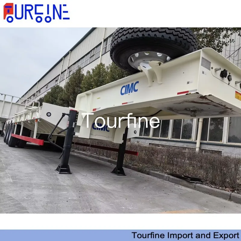 100 Ton Detachable Gooseneck Lowboy Trailer 4 Axle for Oversized Equipment Transport