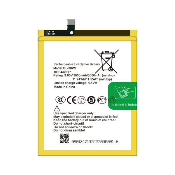 Вместимость 3000 мАч Перезаряжаемые батареи для itel S42 BL-30WI