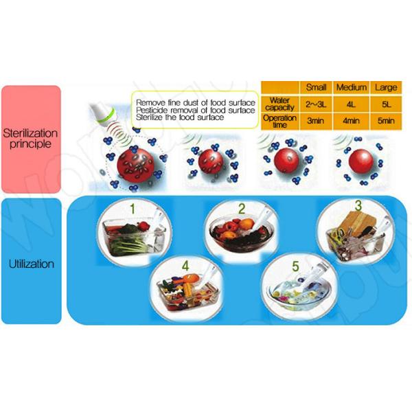 Family Pack Ultrasonic Automatic Ozone Vegetable And Fruit Purifier Remove Metal Conta