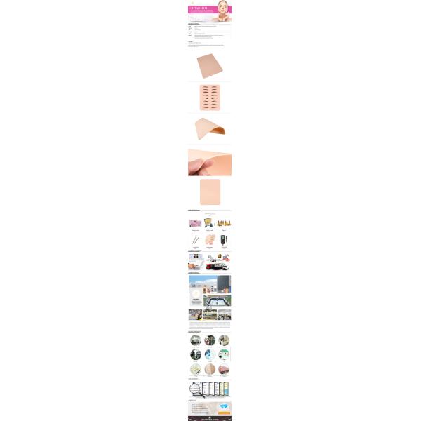 Silicone Blank Permanent Makeup Practice Skin 19.2 * 14.3 cm