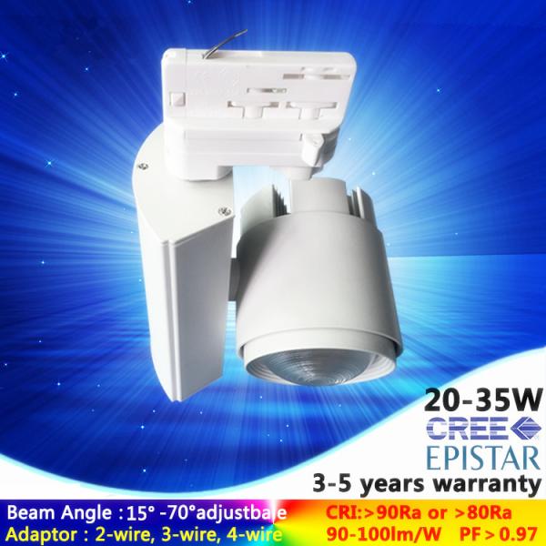 free changeable beam angle 30 degree CCT 6500K Ra90 CREE COB focus 20W led track light