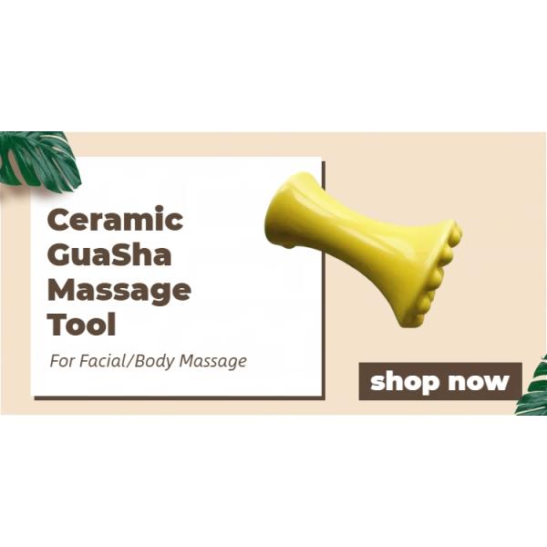 Innovation Manual Ceramic Gua Sha Massage Scraping Tool Guasha Lymphatic Drainage Massager for Body and Muscle Massage