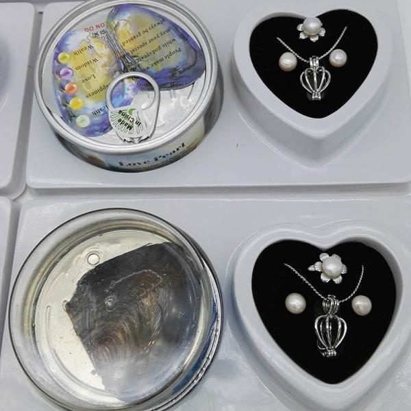 Promotion Gifts Love Pearl 3PCS included Chain Necklace with one Drop Pendant , Ring , Earrings