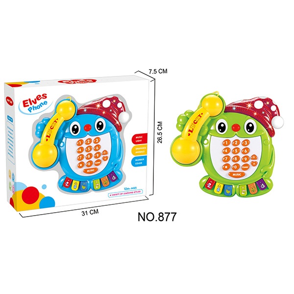 6 Pcs Plastic Kids Music Piano Baby Rattle Teether Toddler Instrument