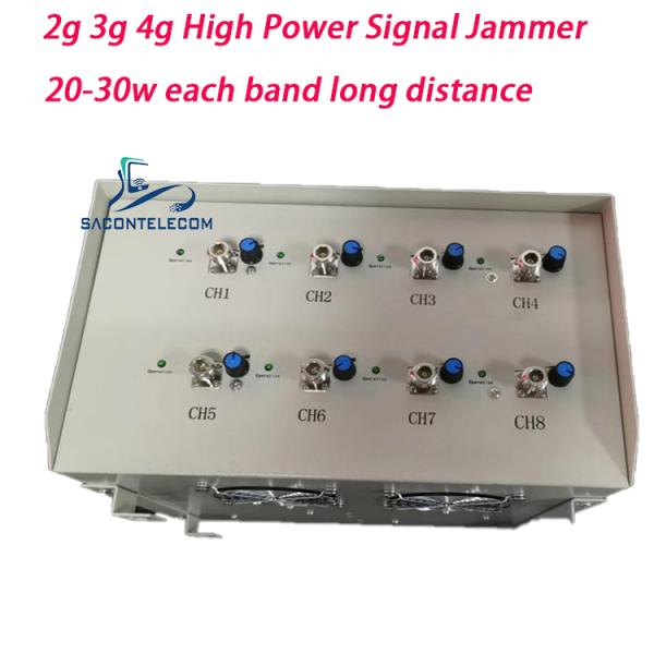 Jammer телефона тюремной камеры каналов 240w 100m системы 8 VSWR