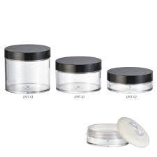 Round Plastic Cosmetic Jars 3g 5g 10g 30g 50g Empty Cosmetic Jars For Skincare Product