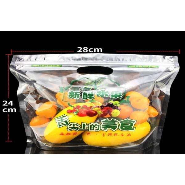 Transparent Fruit Plastic Bag Zipper Packaging Food Grade For Vegetables