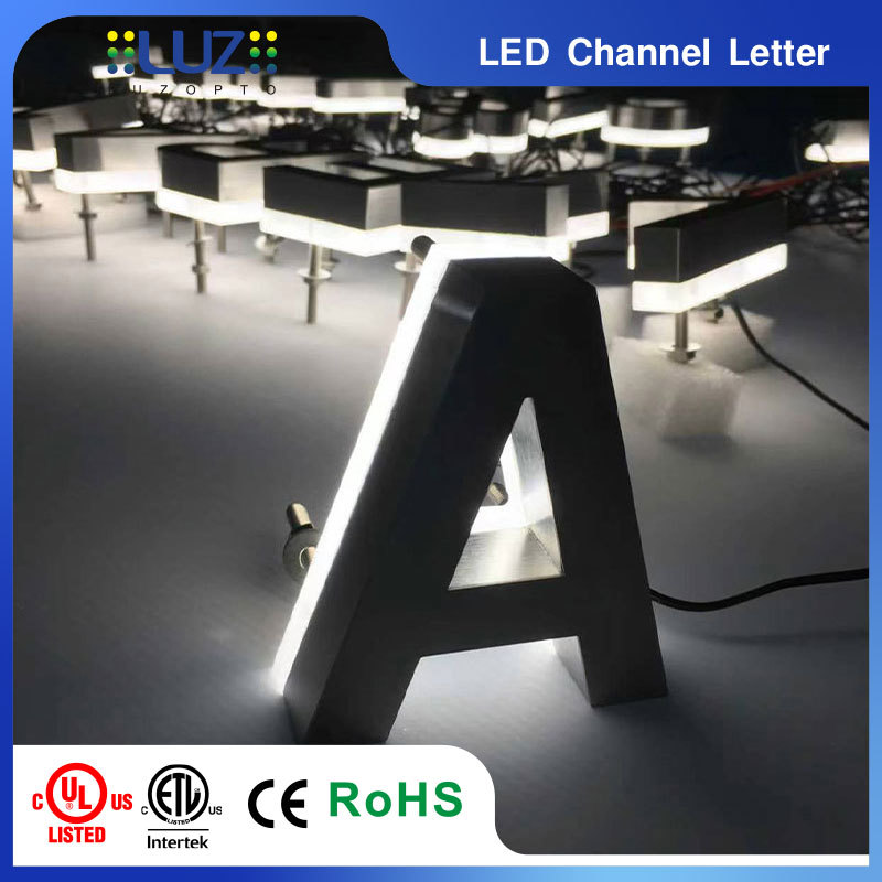 Custom 3D Stainless Steel Backlit LED Channel Letters