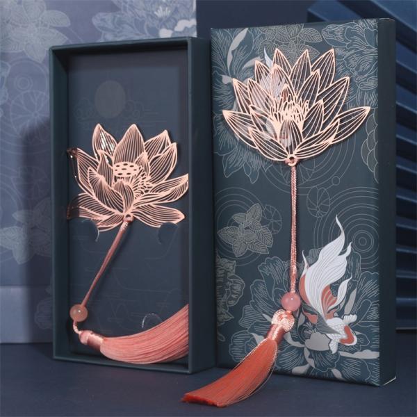 Customized Design UV Printing Gold Plated Metal Bookmark