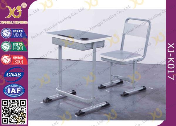 Plywood Steel Tube Single Learning Desk And Chair For Student 5 Years Warranty