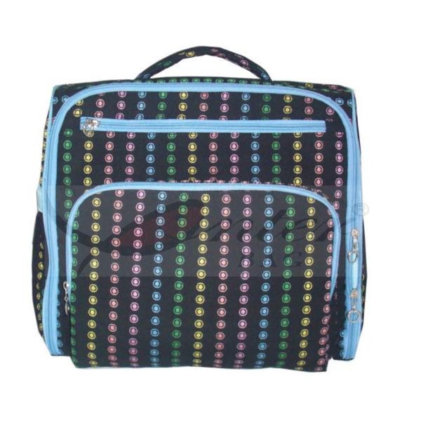 Professional Black Backpack Diaper Bag / Personalized Diaper Bags For Boys