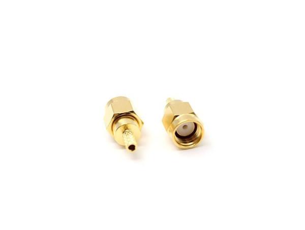 Reverse Polarity SMA Male Straight connector for RG174 cable crimp RPSMA-K3B