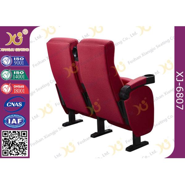 Foldable Armrest Fabric Heavy Duty Cinema Theater Chairs Push Back Seatback