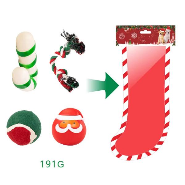 Caixinha de presente de brinquedos interativos de Natal Cartoon Plush Bone Flying Disc Santa Vocalização Bolas