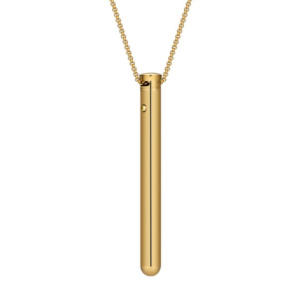 2025 New Rechargeable Stainless Steel Massage Stick Vibration Necklace With Chain