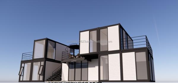 Wooden Container Houses for Outdoor Office or Family Customized Modern Design Prefabricated Bar Modular Steel Homes