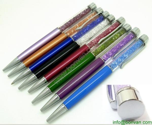 valued promotional gift wholesale crystal metal ball pen