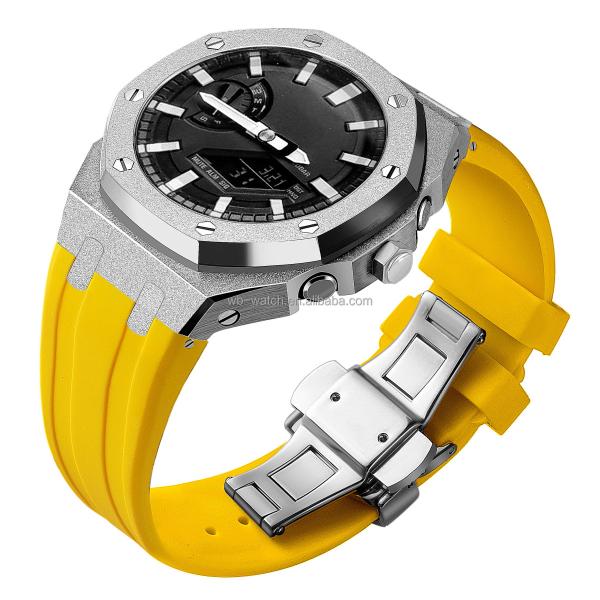 Caixa de relógio de aço inoxidável e banda para Casio Ga2100 G Peças de reposição de choque