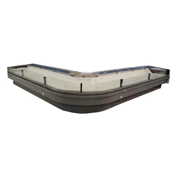 Escaparate refrigerado grande de la carne fresca del refrigerador de la exhibición de la tienda de delicatessen de la área de presentación