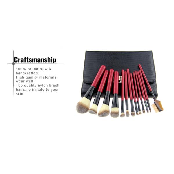 15 Pieces Popular Makeup Brushes Made Of Three Color Nylon Hair And Gold Aluminum