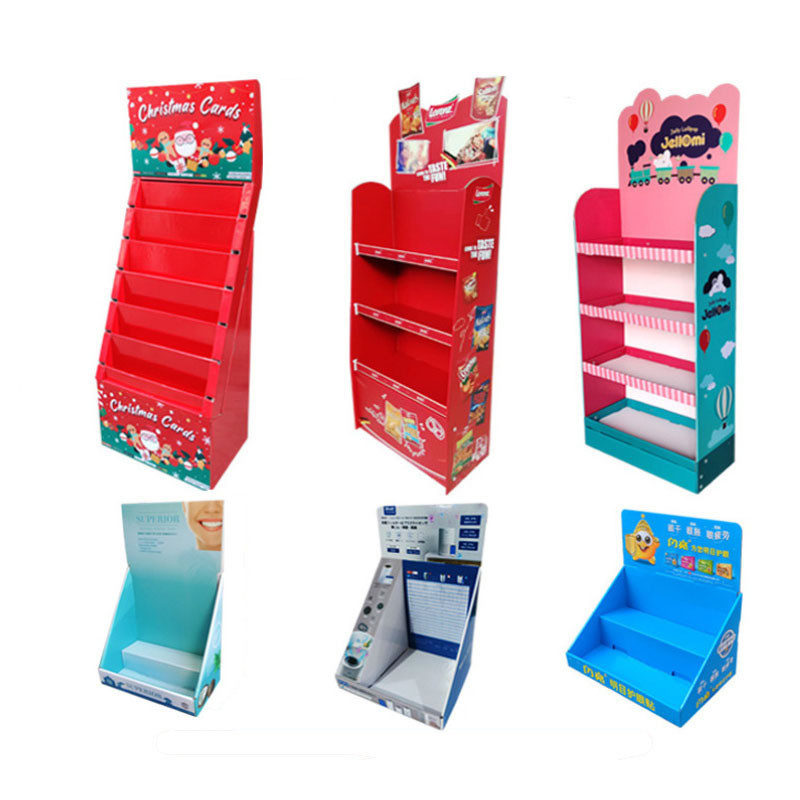 Custom Logo Commercial Sectional Display Furniture Cardboard Counter Top Display Stands