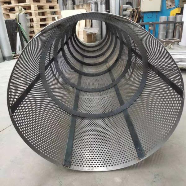 Woven Carbon Steel Wire Mesh Perforated Metal Cylinder Abrasion Resistance