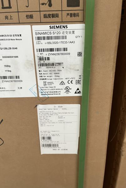6SL3320-1TE33-1AA3 Siemens SINAMICS S120 Single Motor Module For Electronic Components