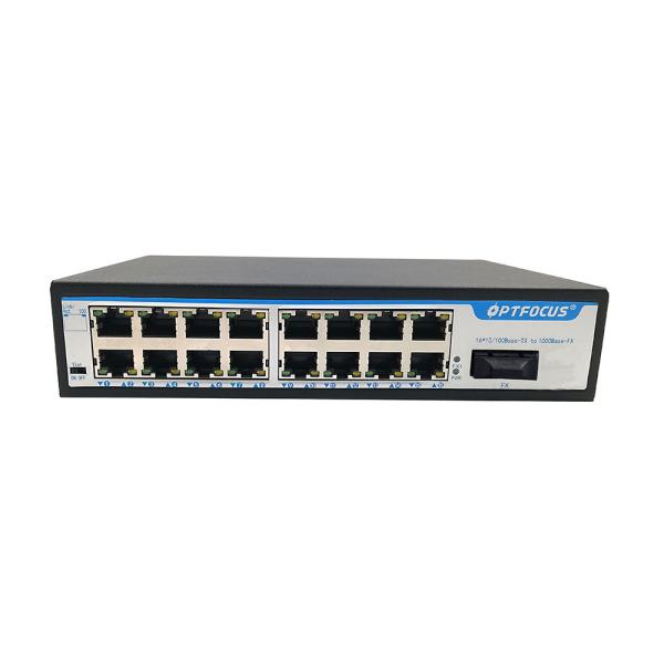 Multi Ports Fiber Optic Switch 1000 Base - X With Redundant Dual DC Power Inputs