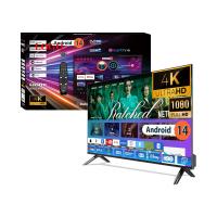 32 40 50 55 65 Inch Frameless Smart TV 4K UHD Android Ultra Slim Bezel