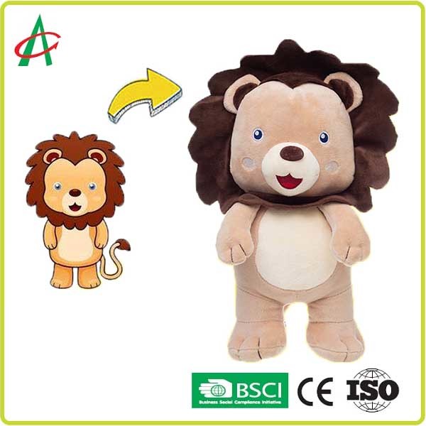BSCI Stuffed Plush Lion , Mascot Baby Stuffed Animals Personalized