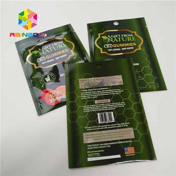 Штейновые лоснистые Зиплок полиэтиленовые пакеты упаковывая металлическое саше сусального золота для Кбд Кратом