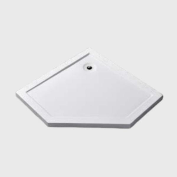 Base de la bandeja de ducha de pizarra de fibra de vidrio libre de alcalinos Superficie sólida Duchas para el baño