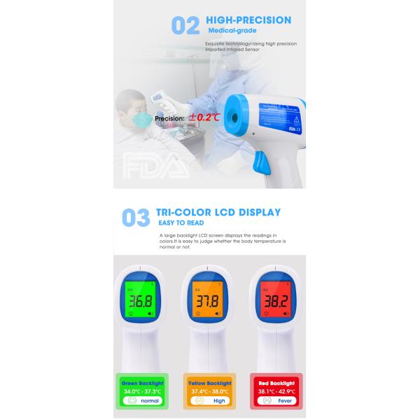 CE Digital Body 5cm Non Contact Medical Thermometer