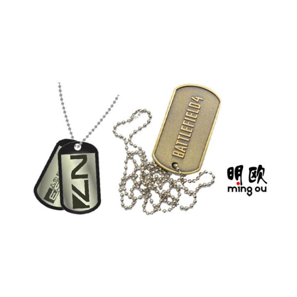 Personalized Metal Dog Tag Stainless Steel Printed Logo Black Color