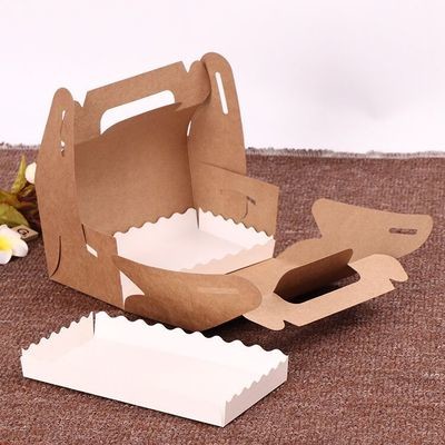Microwavable Brown White Kraft Paper Packing Box Cut Resistant