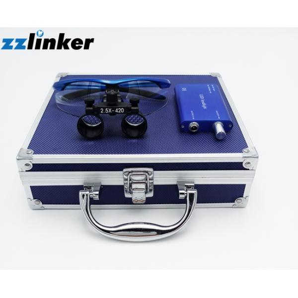 High Power Adjustable Dental Loupes , Surgical Magnifying Glasses With Light