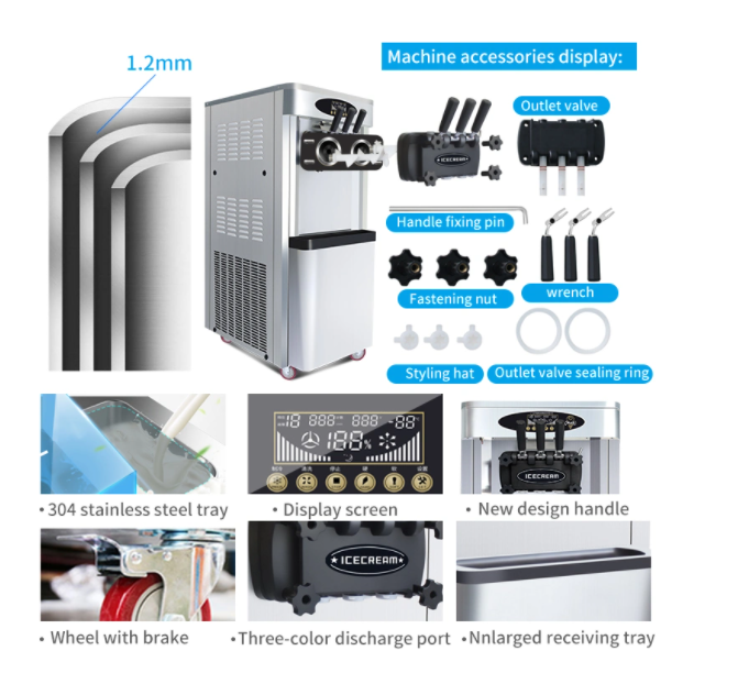 36L/ Машина коммерчески 50Hz 110V создателя мороженого йогурта h 1.8kw