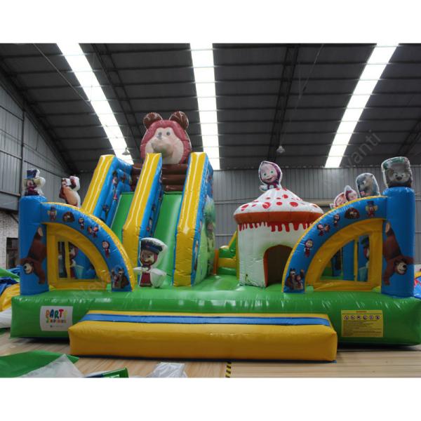 Outdoor Fun Unisex Commercial Pvc Inflatable Bounce House Jumper with Slide Combo