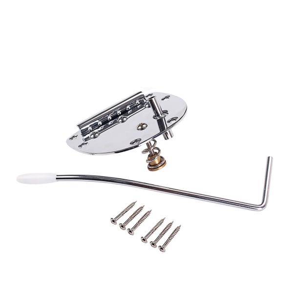 Tremolo de Guitarra Chrome Pedaço traseiro para Mustang Jazzmaster Guitarra Repaclement Guitar Bridge