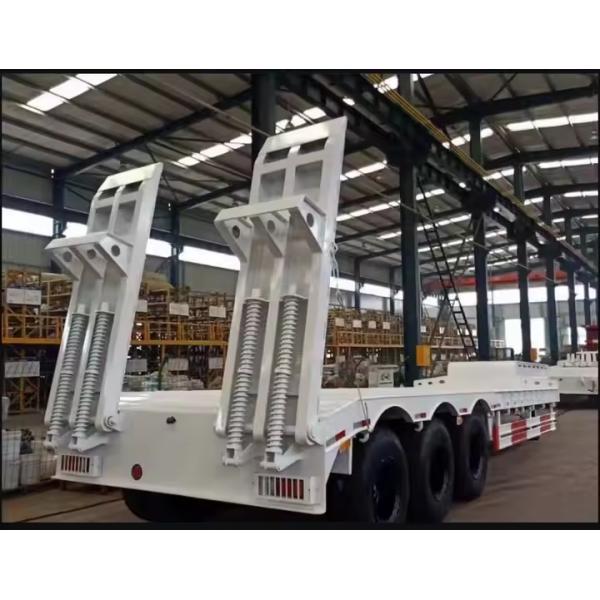 CIMC Cuádruple eje para transportar excavadora cargador de ruedas maquinaria de construcción equipo de semirremolque de lecho bajo