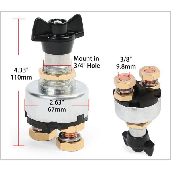 Marine RV ATV Car Battery Power Cut Off Switch 12-24V 200AMP Anti Leakage