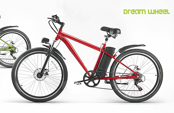 26 Inch Aluminum Electric Mountain Bicycle 25km/h With Shimano Derailleur