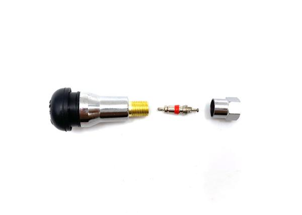 Aluminum Or Brass Chrome Valve Stems , Tubeless Valve Stems TR413AC
