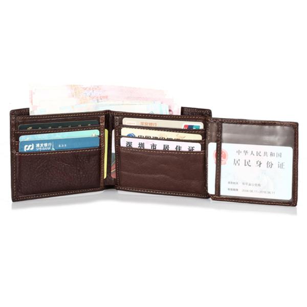 High-grade leather men's fashion casual short paragraph wallet wallet cowhide